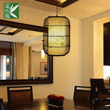 复古中式古典手绘竹灯笼灯具 客厅餐厅客栈阳台过道玄关竹编吊灯