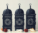 摩洛哥风格铁艺烛台摆件 风灯工艺品 镂空欧式古典烛台 婚庆摆设