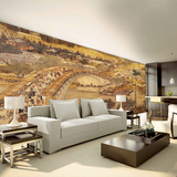 大型壁画 3d中式壁纸 客厅 PVC电视背景墙纸无纺布 清明上河图