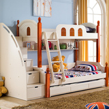 高低床子母床上下床实木1.5米地中海床1.2米儿童床男孩女孩双层床