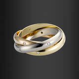 Cartier卡地亚 TRINITY系列 戒指-三色金
