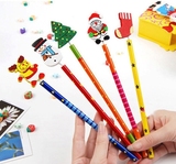 莫莉文具彩色木制铅笔卡通圣诞小学生学习用品奖品批发儿童韩国新