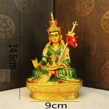 密宗藏传佛教用品 6寸铜质莲花生大士彩绘莲师佛像铜像摆件 特价