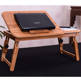 床上折叠桌笔记本电脑桌多功能儿童学习桌宿舍床上用竹木升降书桌