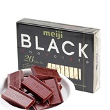 日本进口零食品Meiji明治至尊纯黑钢琴巧克力26枚120G