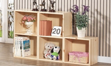 储物柜松木自由组合壁柜吊柜单个箱子收纳箱实木书架书橱带门定制