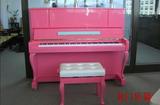 日本原装进口二手翻新竖式钢琴卡瓦伊KAWAI 粉色99成新