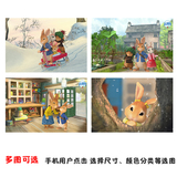 彼得兔 动漫海报订做海报儿童房间贴墙画订做装饰画个性制作