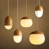 北欧宜家坚果吊灯现代简约个性创意卧室餐厅吧台灯具led蘑菇吊灯