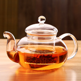 玻璃水果茶壶过滤泡茶壶耐热玻璃花茶壶透明红茶茶具泡茶器耐高温