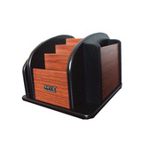 实木遥控器收纳盒创意木质办公桌面整理储物箱客厅茶几收纳架旋转