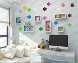 花朵墙贴 3D立体水晶亚克力 电视背景墙壁饰贴儿童房客厅卧室沙发