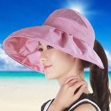 太阳帽女防晒户外夏天韩版潮帽子遮阳帽防紫外线折叠时尚大沿沙滩
