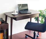 北欧式简易整洁电脑桌小户型单人电脑桌实木书房卧室简易书桌