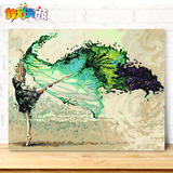 【佳彩天颜】diy数字油画大画 客厅手绘大幅装饰花卉树 水墨舞蹈