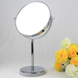 化妆镜台式双面镜子欧式高清美容镜简约复古台面镜公主金属镜特价