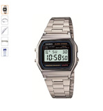 现货包邮【日本代购】CASIO卡西欧经典复古电子表 男士手表不锈钢