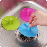 创意小人可提水池堵水塞厨房卫生间洗手盆下水道堵水塞硅胶地漏盖