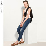 Massimo Dutti 女装 流苏裤脚超紧身牛仔裤 05091808427
