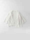 夏季镂空钩花 白色无扣开衫 夏季八分袖薄外套防晒衣女款空调衫