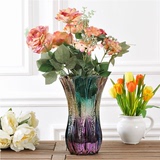 安纳贝尔客厅花器装饰欧式彩色水晶琉璃玻璃花瓶摆件高鲜花花瓶大