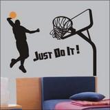 电视背景墙贴*玻璃贴/开关贴/壁贴/贴纸 NBA篮球运动 Just do it