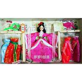 中国古装芭比娃娃四大美女儿童女孩公主生日礼物玩具套装大礼盒