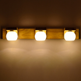 新中式现代简约过道卧室客厅实木壁灯 床头灯创意led阳台墙壁灯