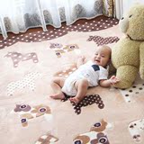 珊瑚绒卡通可爱满铺大地毯 宝宝儿童房爬行垫客厅茶几卧室床边毯
