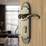 KLC 欧式门锁室内房门锁 美式青古铜卧室实木锁具卫生间把手