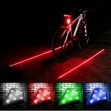 山地车自行车单车死飞充电LED爆闪警示灯红外线钻石激光尾灯