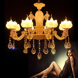 欧式水晶吊灯 奢华大气美式复古客厅灯 圆形简约锌合金新款吸顶灯