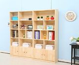 实木书柜书架自由组合松木书柜子简易儿童书橱带门玻璃储物柜包邮