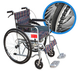 折叠轻便老人轮椅带坐便手动手摇轮椅车家用加厚老年简易帆布轮椅