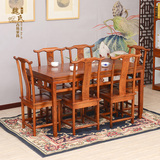中式实木餐桌 仿古南榆木 八仙桌 小方桌 茶桌 长餐桌 明清家具