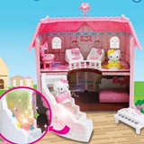 韩国代购 儿童玩具正品日本KT小猫 公主房 女孩过家家 生日礼物E9