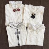 童装2015秋款白色长袖T恤女童婴幼儿纯棉高领蕾丝公主打底衫韩版
