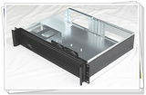 2U机箱铝面板超短35CM2U工控服务器机箱录播监控存储PC电源小板