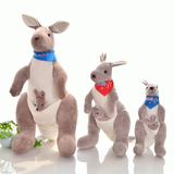 袋鼠毛绒玩具 可爱布娃娃玩偶母子老鼠大号创意生日礼物袋鼠公仔