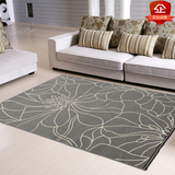 华德 灰色现代线条艺术客厅毯餐厅毯沙发茶几毯入户地毯特价