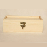 樟子松实木首饰盒化妆品盒带锁zakka储物盒收藏日记档案盒子