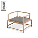 现代新中式实木圈椅简约老榆木休闲椅禅意免漆原木太师椅茶椅特价