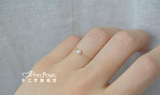 进口海外流行娇小的珍珠戒指欧美原创手工14K包金链条软戒指超值