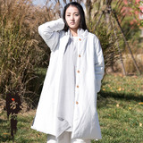 纯麻外衣外套爆款2016春季原创复古保暖修身女式长袖棉麻棉