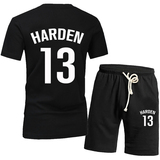 火箭队霍华德哈登杜兰特球服篮球衣服夏天加大码男款短袖T恤套装