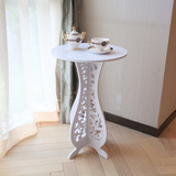 小茶几装饰桌子沙发边角桌酒吧休闲桌小圆桌木塑板密度板创意家具