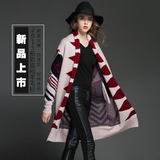 欧洲站韩版2015新款羊绒大衣毛衣中长款女装羊绒外套加厚开衫秋冬