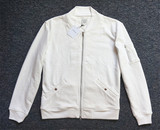日本外贸原单秋季男新款纯棉白色棒球衣男士休闲宽松夹克加肥加大