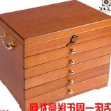 能上锁的盒子能锁的盒子高档首饰盒木质实木带锁珠宝收纳盒饰品盒