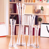 简约时尚家居酒店装饰餐桌台面花瓶[二级品]斜口透明单支玻璃花瓶